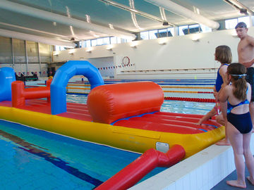 carrera de obstáculos inflable del agua del parque inflable de la aguamarina del PVC de 0.9m m para los niños