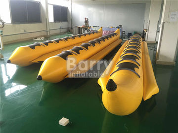 Juguete inflable inflable del agua del barco de plátano del juego del agua del barco del juguete de los asientos del amarillo 8
