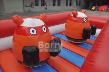 Patio inflable de encargo del niño, ciudad inflable especial de la diversión que encajona el tema de Bull