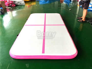 Estera de la gimnasia de la pista de aire del equipo de deporte interior del PVC de DWF, pista de aire que cae rosada