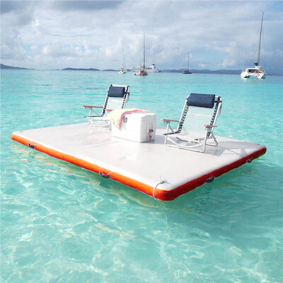 Yoga flotante Mat Inflatable Swim Platform Raft de la isla inflable del PVC