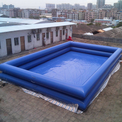 El rectángulo portátil de la piscina de agua de la lona del parque de atracciones explota la piscina