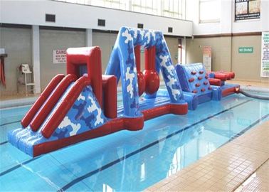 Carrera de obstáculos inflable del agua de los deportes divertidos de los niños con la lona del PVC de la seguridad